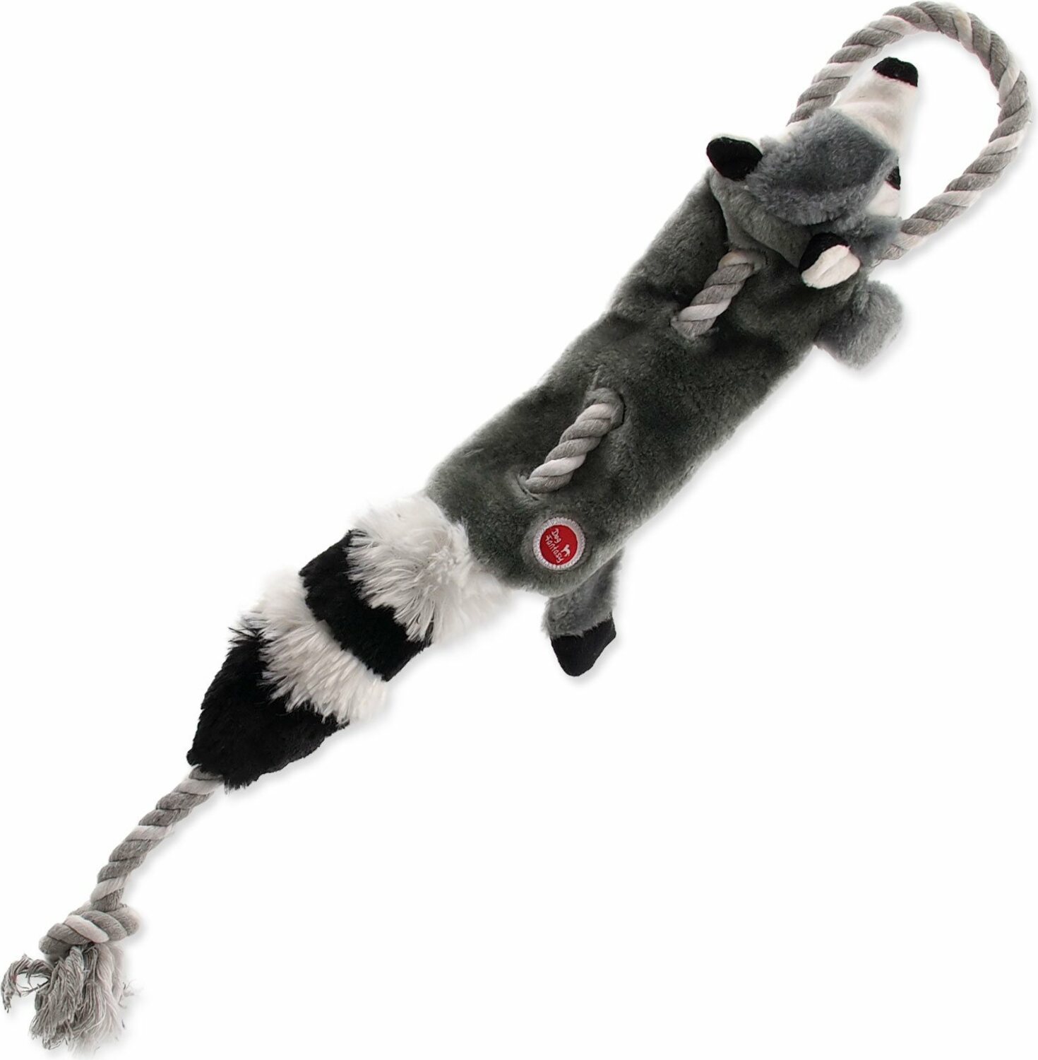Hračka Dog Fantasy Skinneeez mýval čistotný s provazem 57,5cm