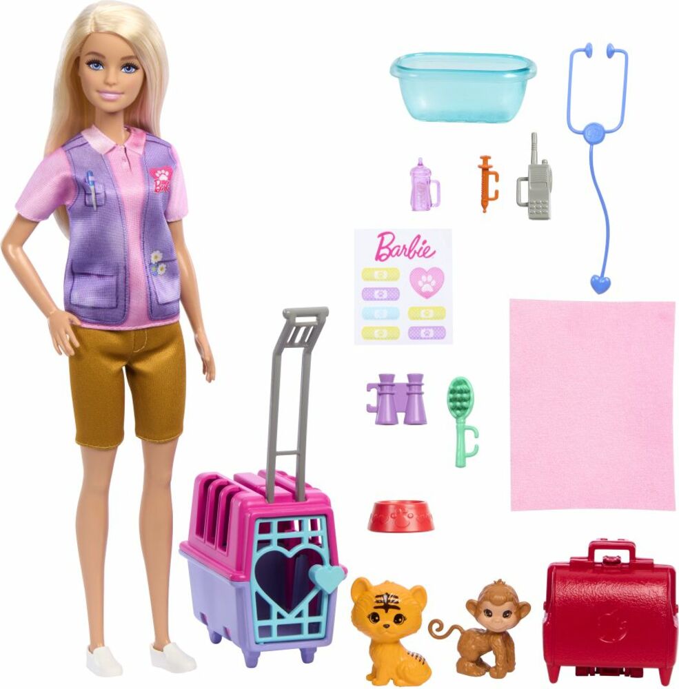 Mattel Barbie Panenka zachraňuje zvířata - blondýnka