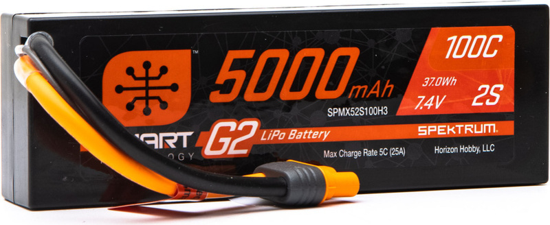Spektrum Smart G2 LiPo 7.4V 5000mAh 100C HC IC3