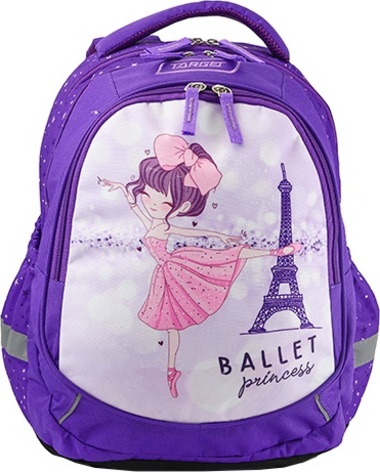 Studentský batoh Target, Fialový, Ballet princess, Eiffelova věž