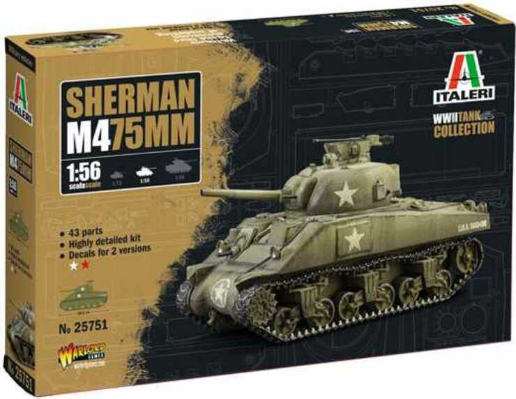 Model Kit tank 25751 - M4 Sherman 75mm (1:56)