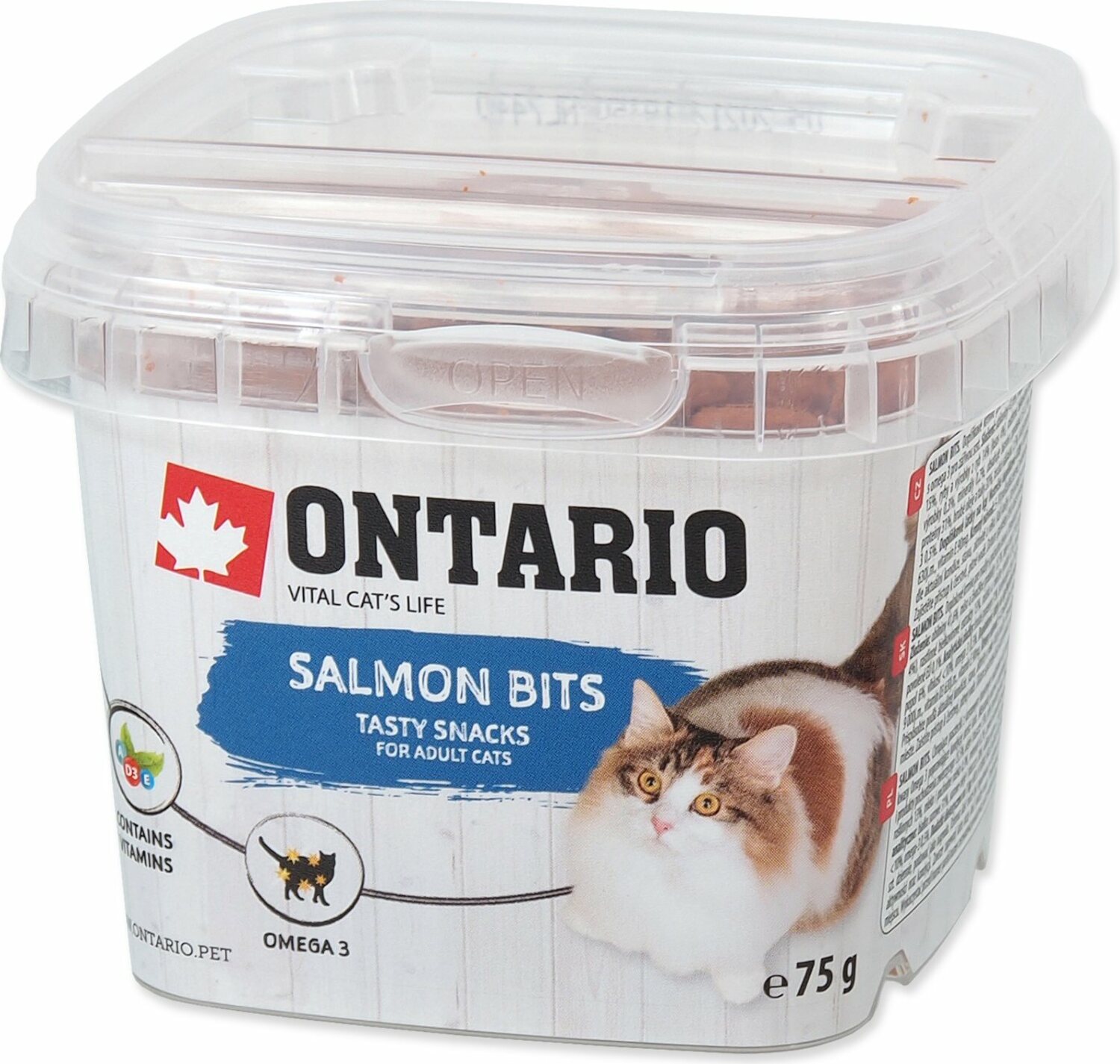 Pochoutka Ontario losos, polštářky 75g