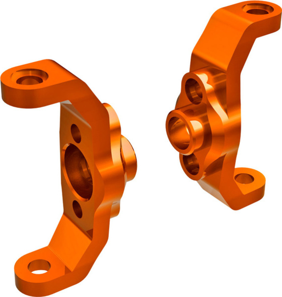 Traxxas závěs těhlice hliníková oranžově eloxovaná (levá a pravá)