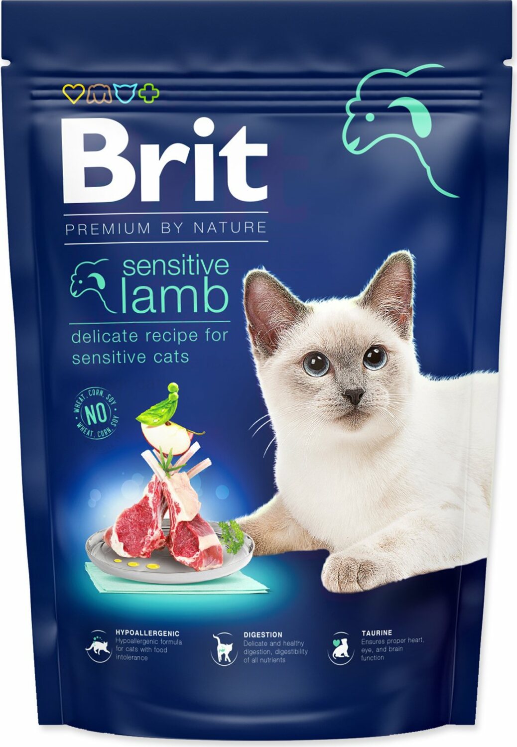 Krmivo Brit Premium by Nature Cat sensitive Lamb 800g