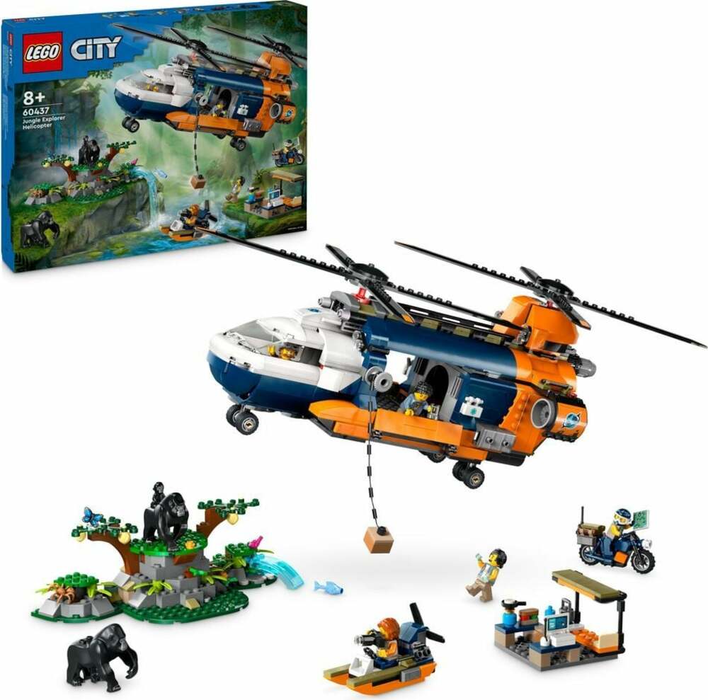 LEGO® City 60437 Vrtulník pro průzkum džungle ve základním táboře