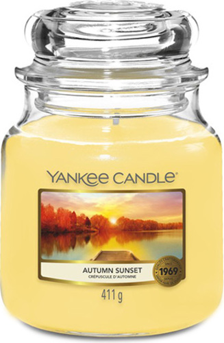 Yankee Candle, Podzimní západ slunce, Svíčka ve skleněné dóze 411 g