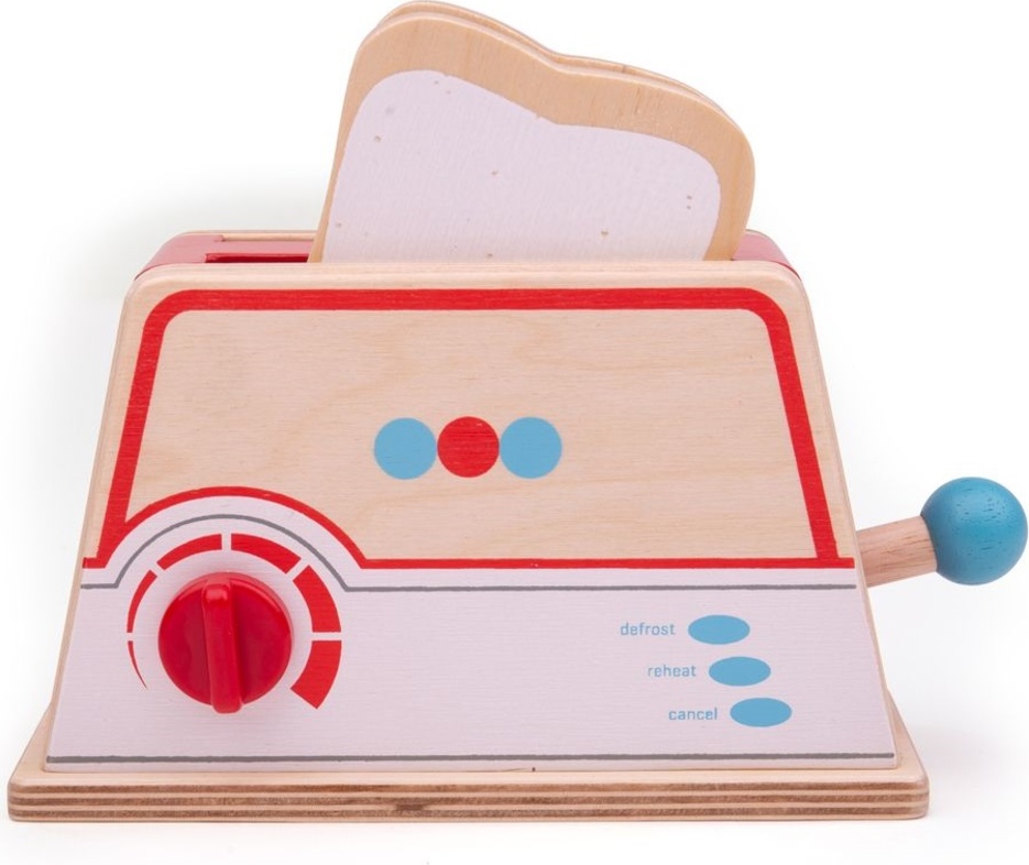 Bigjigs Toys Dřevěný toaster s tečkami