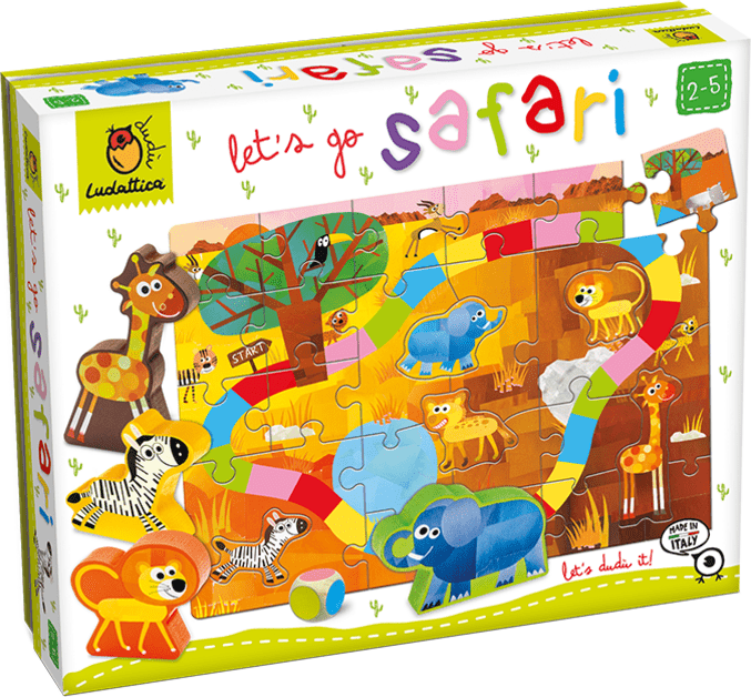 LUDATTICA Puzzle Safari desková hra se zvířátky