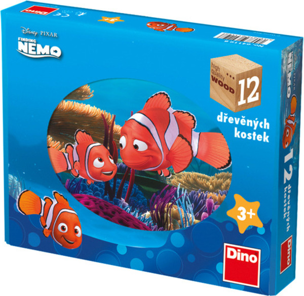 Dino Dřevěné kostky Nemo 12 ks