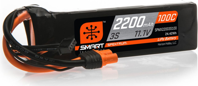 Spektrum Smart LiPo 11.1V 2200mAh 100C IC3