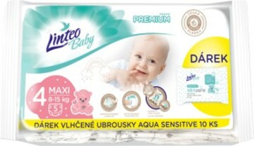 Linteo Baby Premium Maxi jednorázové pleny 8-15kg 5ks + dárek