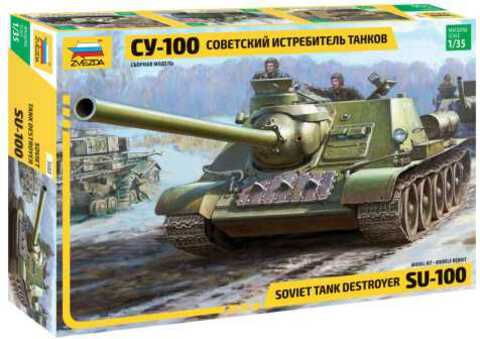 Model Kit tank 3688 - Soviet SPGun SU-100 (new molds) (1:35)
