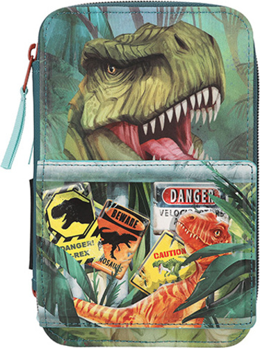 Převodník s výbavou Dino World, T-Rex, 3D, trojposchodový, zelený