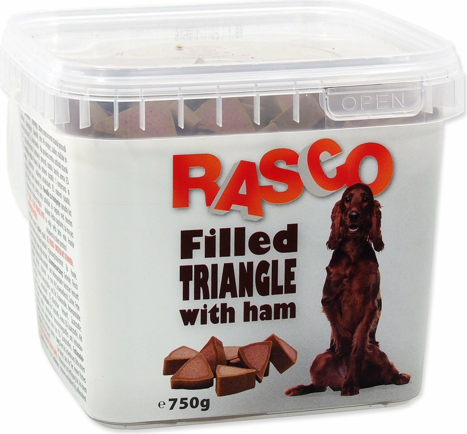 Pochoutka Rasco plněný trojúhelníček se šunkou 1cm 600g
