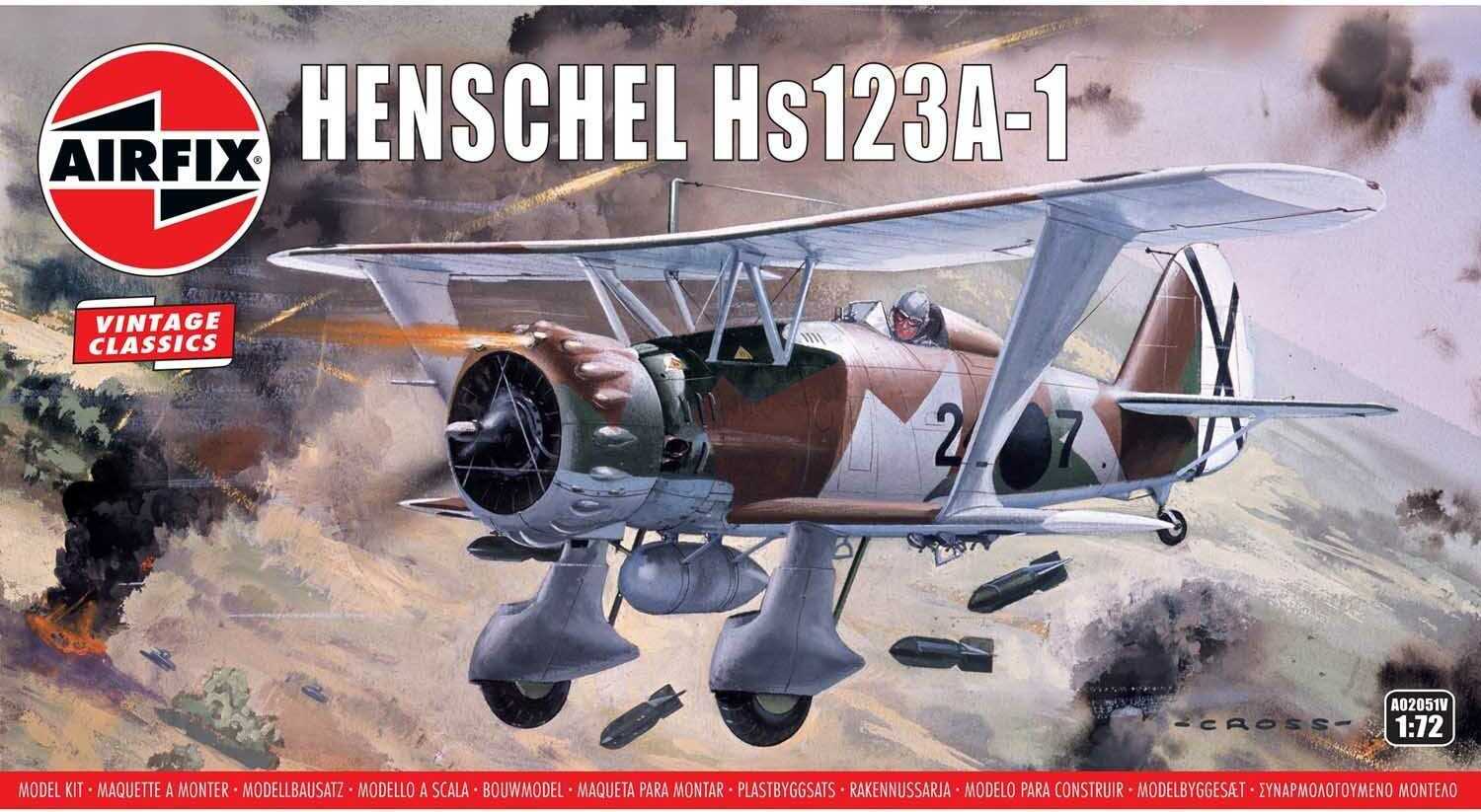 Classic Kit VINTAGE letadlo A02051V - Henschel Hs123A-1 (1:72)