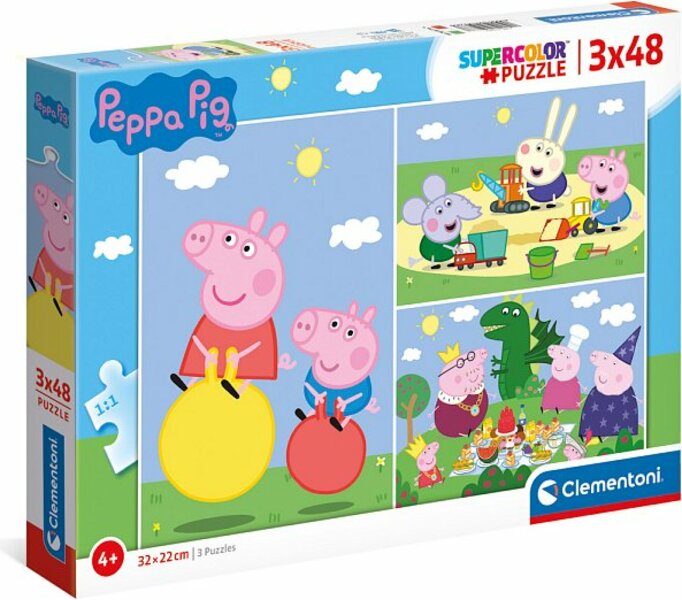 Puzzle 3x48 dílků - Peppa Pig