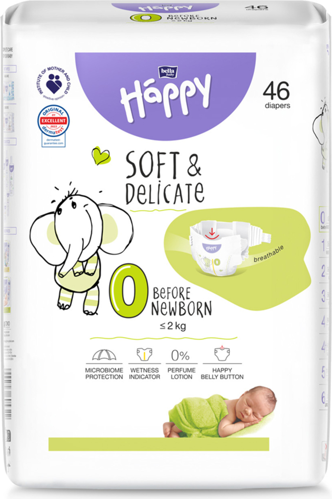 BELLA HAPPY Baby Plenky jednorázové Before New Born 46 ks