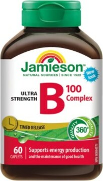 Jamieson B-komplex 100mg s postupným uvolňováním 60 tablet
