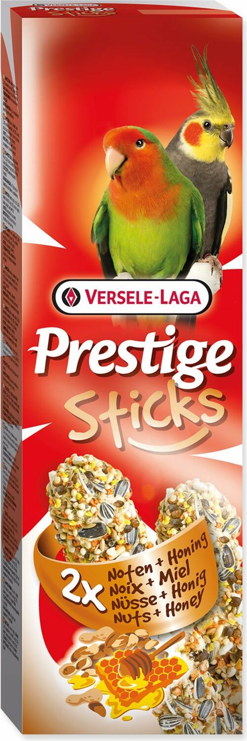 Tyčinky Versele-Laga Prestige střední papoušek, s ořechy a medem 140g 2ks