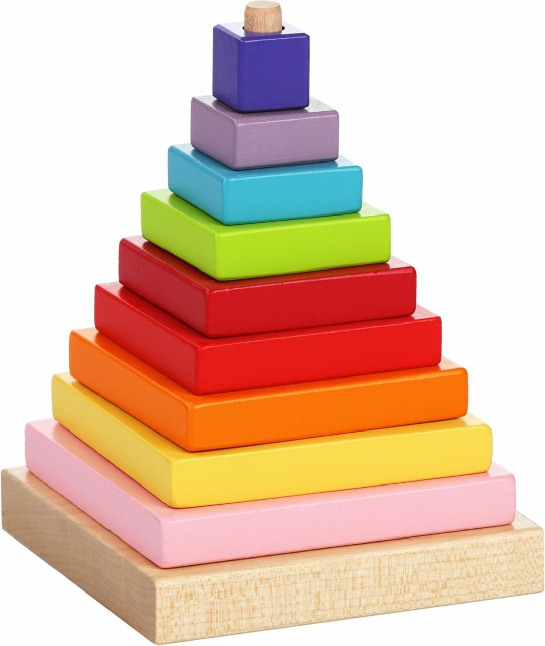 Cubik 13357 Barevná pyramida - dřevěná skládačka 9 dílů
