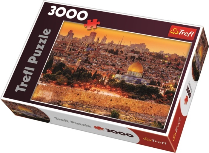 Puzzle Trefl Střechy Jeruzaléma - Izrael. 3000d
