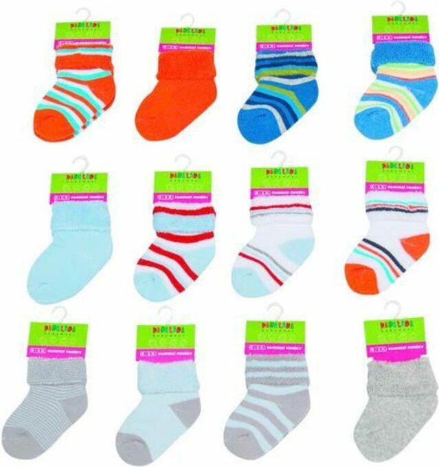Kojenecké froté ponožky (0 až 6m), Pidilidi, PD506, kluk - 0-6m