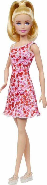 Mattel Barbie modelka - Růžové kvítkové šaty