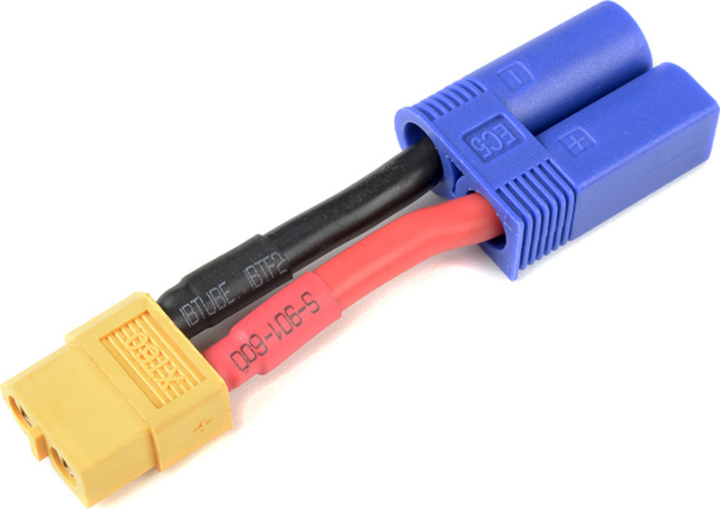 Konverzní kabel EC5 samec - XT-60 samice 12AWG