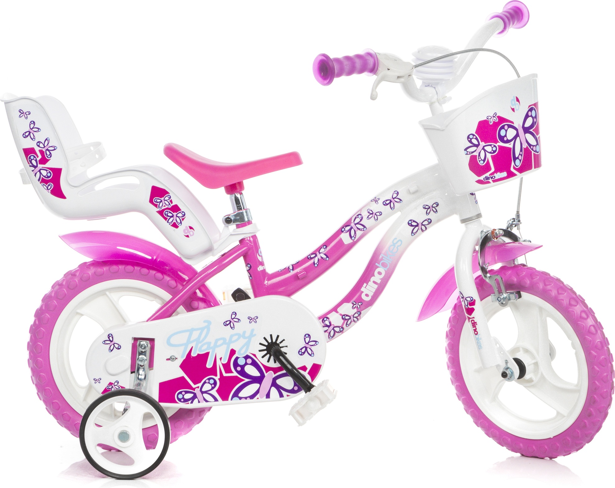 DINO Bikes - Dětské kolo 12" 512L-02 - růžový 2024