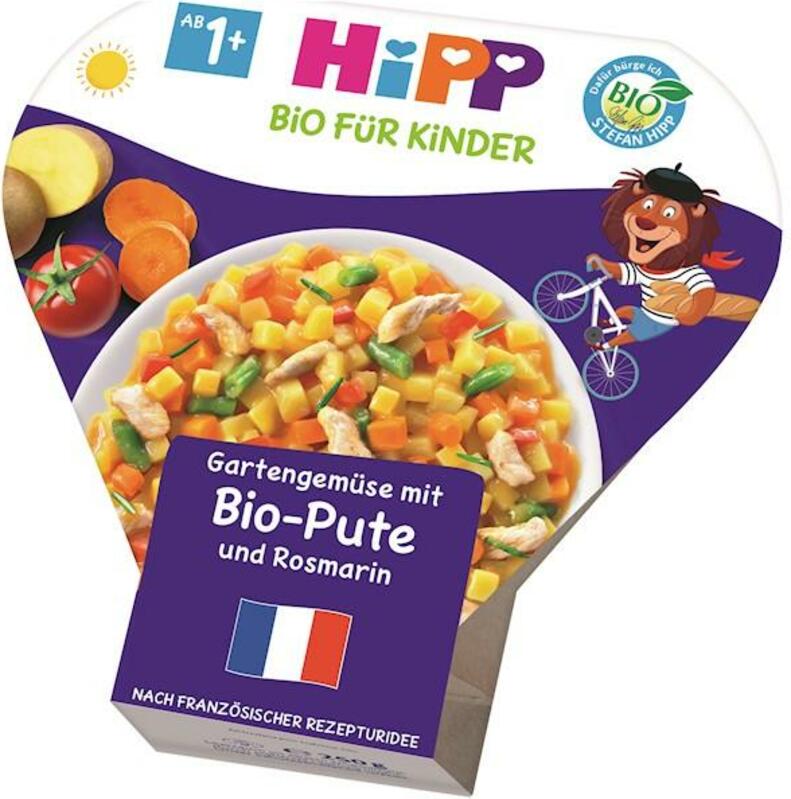 HIPP BIO Zelenina ze zahrádky s BIO krůtím masem a rozmarýnem od uk. 1. roku, 250 g