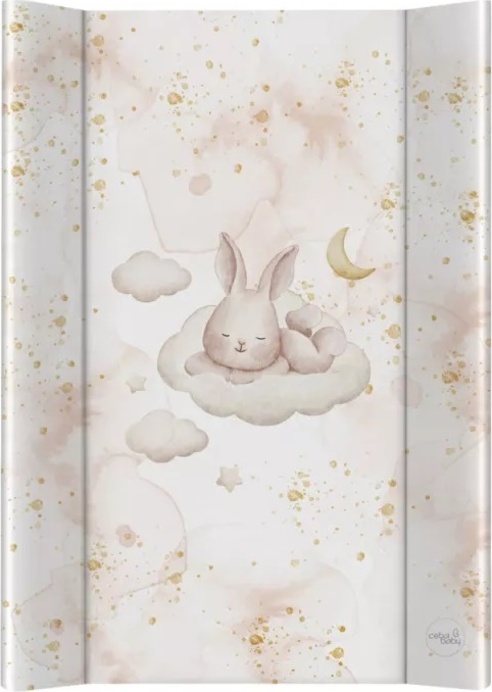 CEBA Podložka přebalovací 2-hranná s pevnou deskou (50x70) Ultra Light Sleepy Bunny