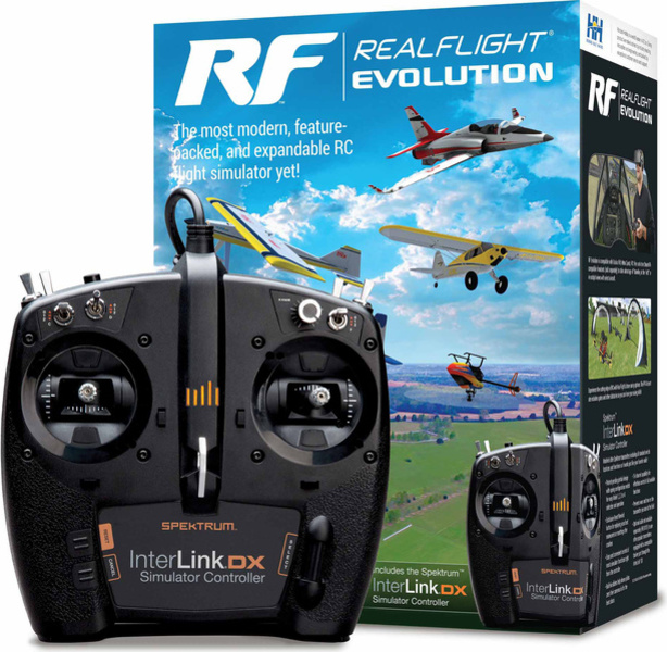 RealFlight Evolution RC letecký simulátor, ovladač InterLink DX