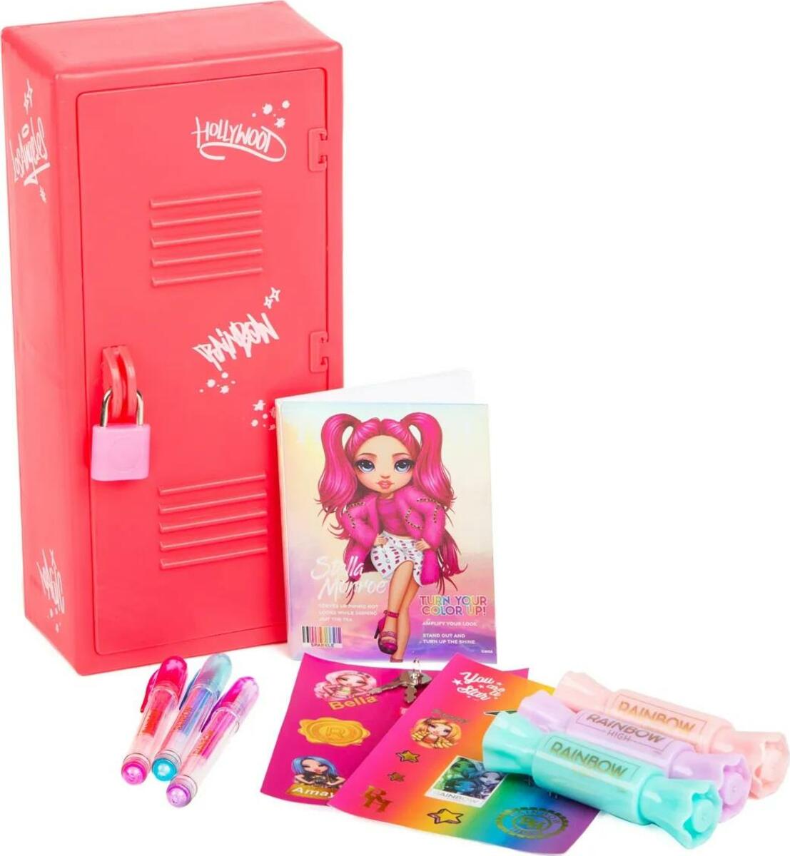 Rainbow High - školní skříňka s výtvarnými potřebami 7ks