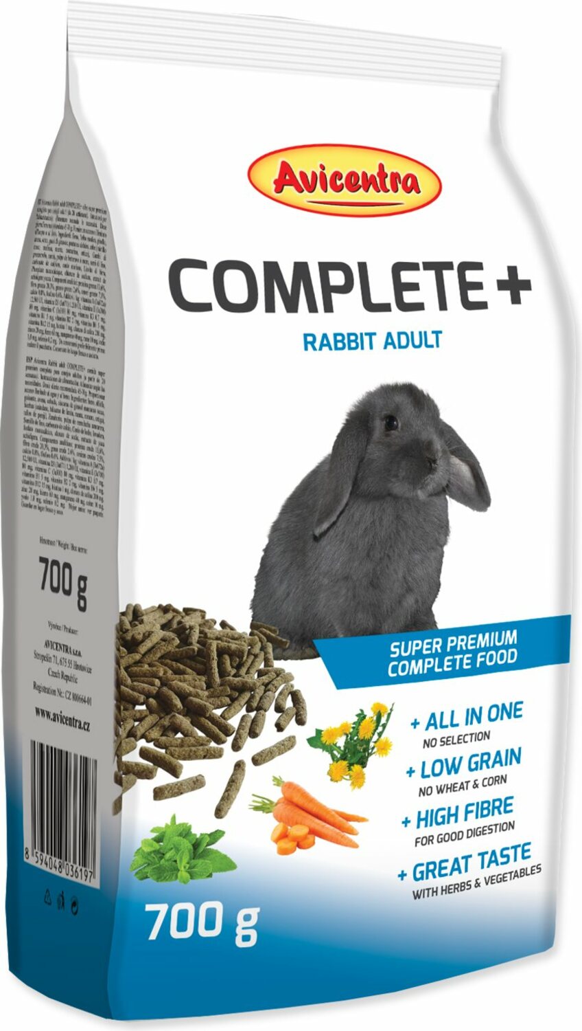 Krmivo Avicentra COMPLETE+ králík adult 700g
