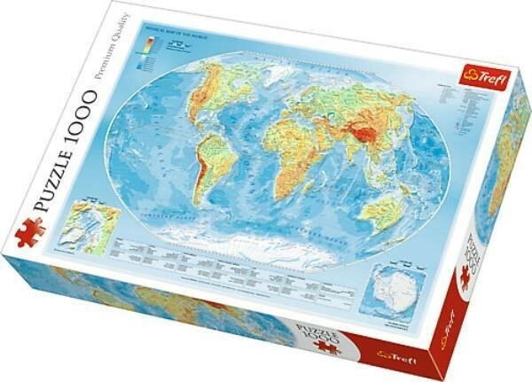 Puzzle Trefl Zeměpisná mapa 1000