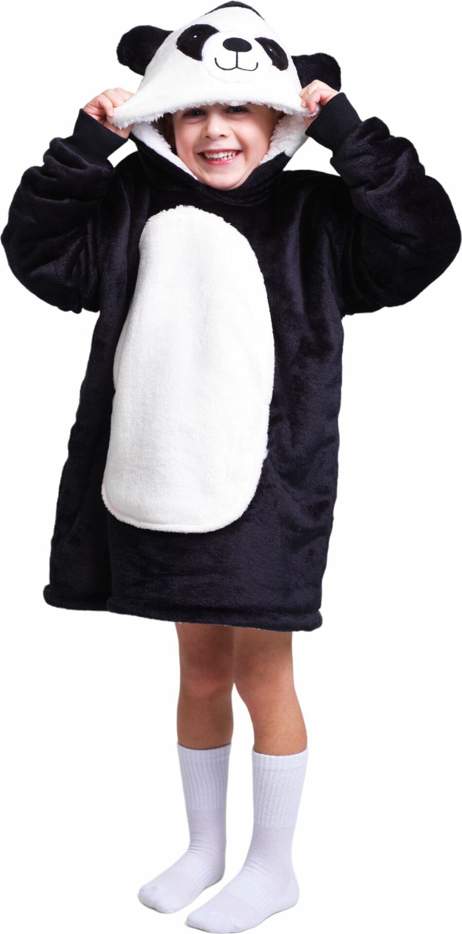 Cozy Noxxiez CH306 Panda - hřejivá televizní mikinová deka s kapucí pro děti 3-6 let