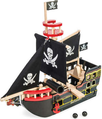 Dřevěná pirátská loď Barbarossa