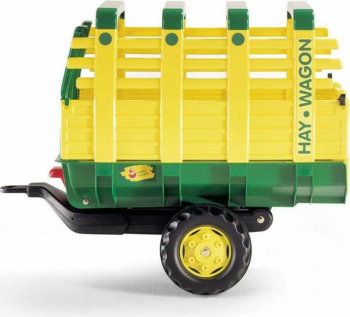 Rollytoys Vlečka na seno za traktor 1osá Hay Wagon - zelenožlutá
