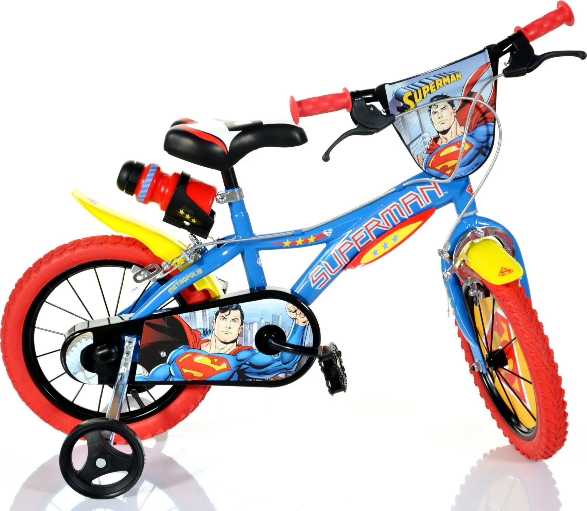 DINO Bikes - Detský bicykel 14" 614-SM- Superman