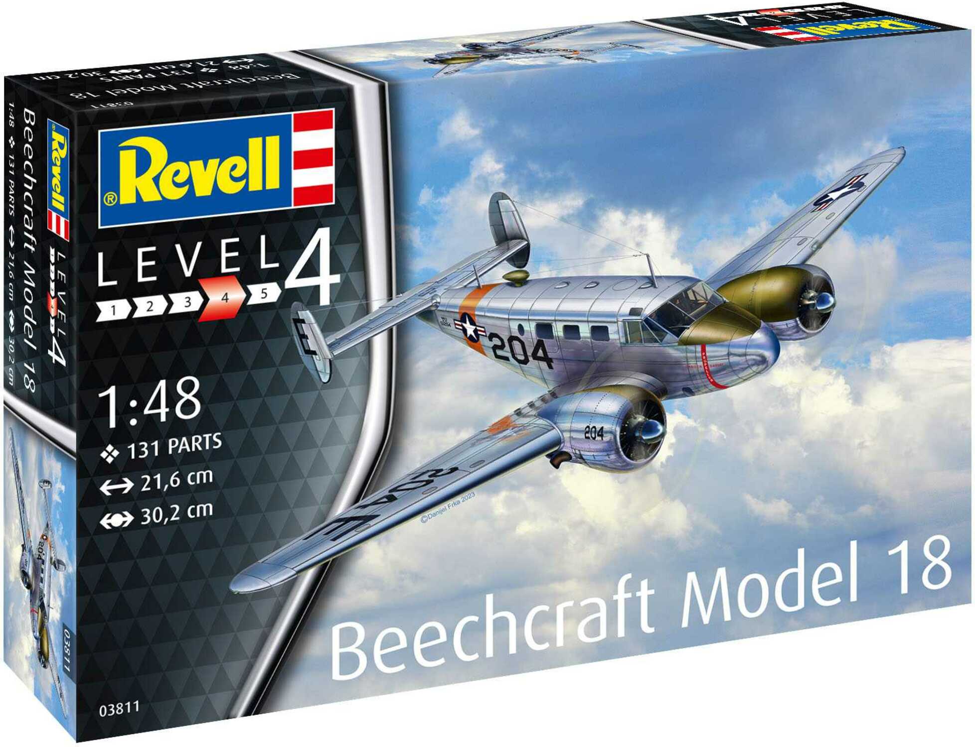 Plastic ModelKit letadlo 03811 - Beechcraft Model 18 (1:48)