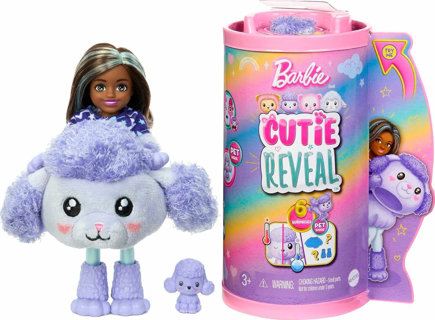Mattel Barbie Cutie reveal Chelsea Pudl HKR17 pastelová edice