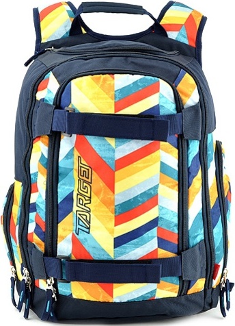 Sportovní batoh Target, Tmavě modrý s barevnými proužky