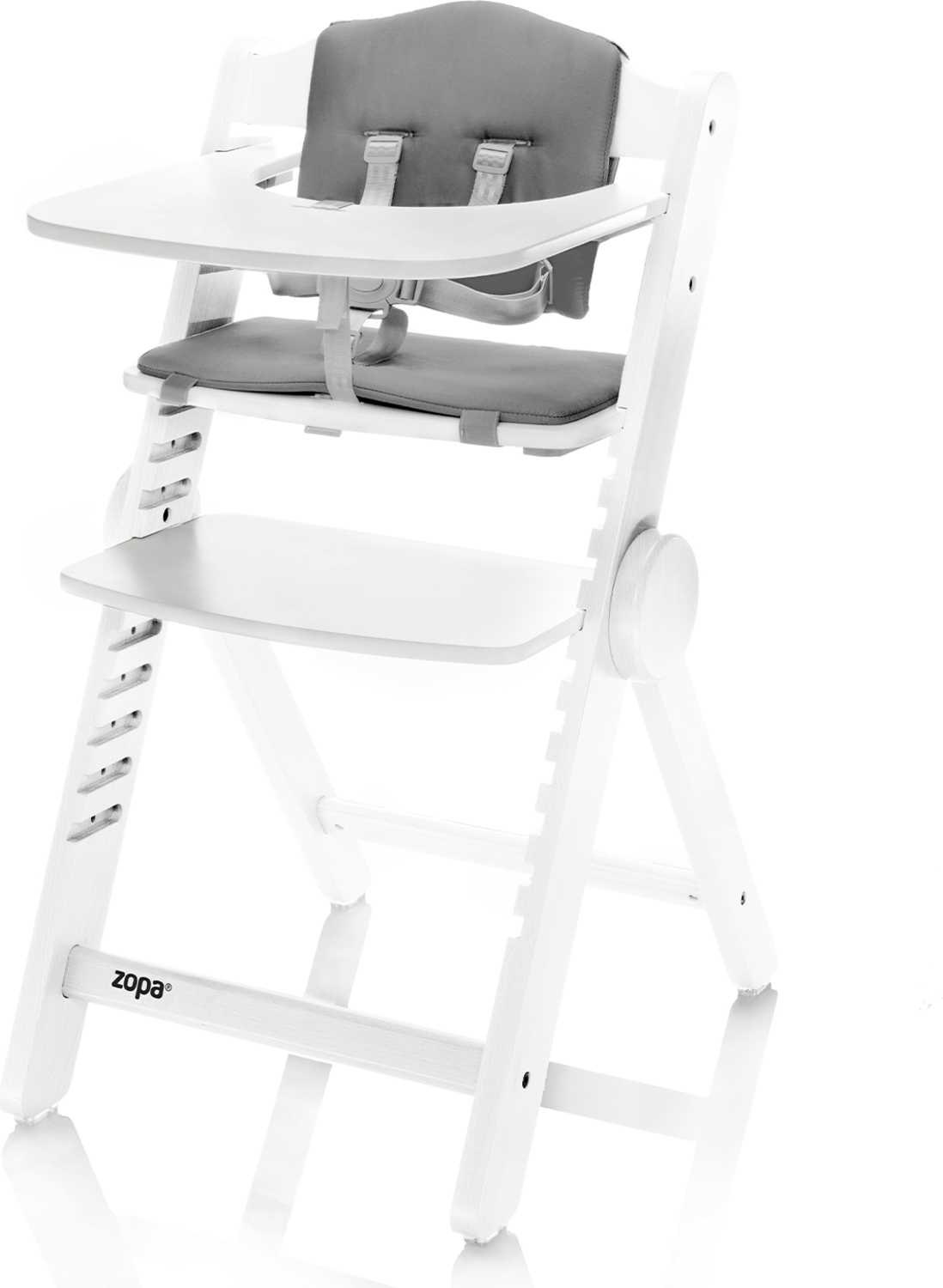 Dřevěná jídelní židle Clipp & Clapp, bílá