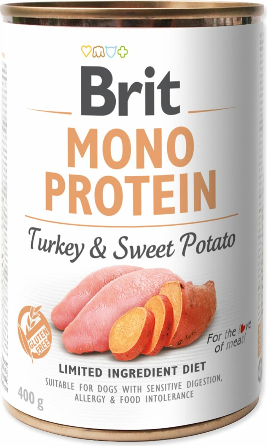 Konzerva Brit Mono protein krůta s batáty 400g