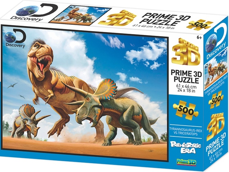 3D PUZZLE-T-rex versus Triceratops 500