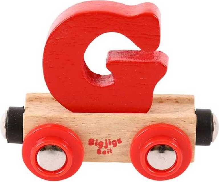 Bigjigs Rail Vagónik dřevěné vláčkodráhy - Písmeno G