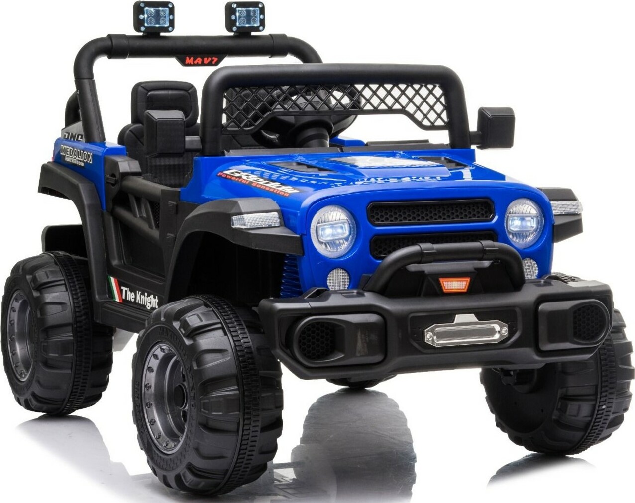 Elektrické autíčko All Ride s pohonem zadních kol, modré, 12V baterie, Vysoký podvozek
