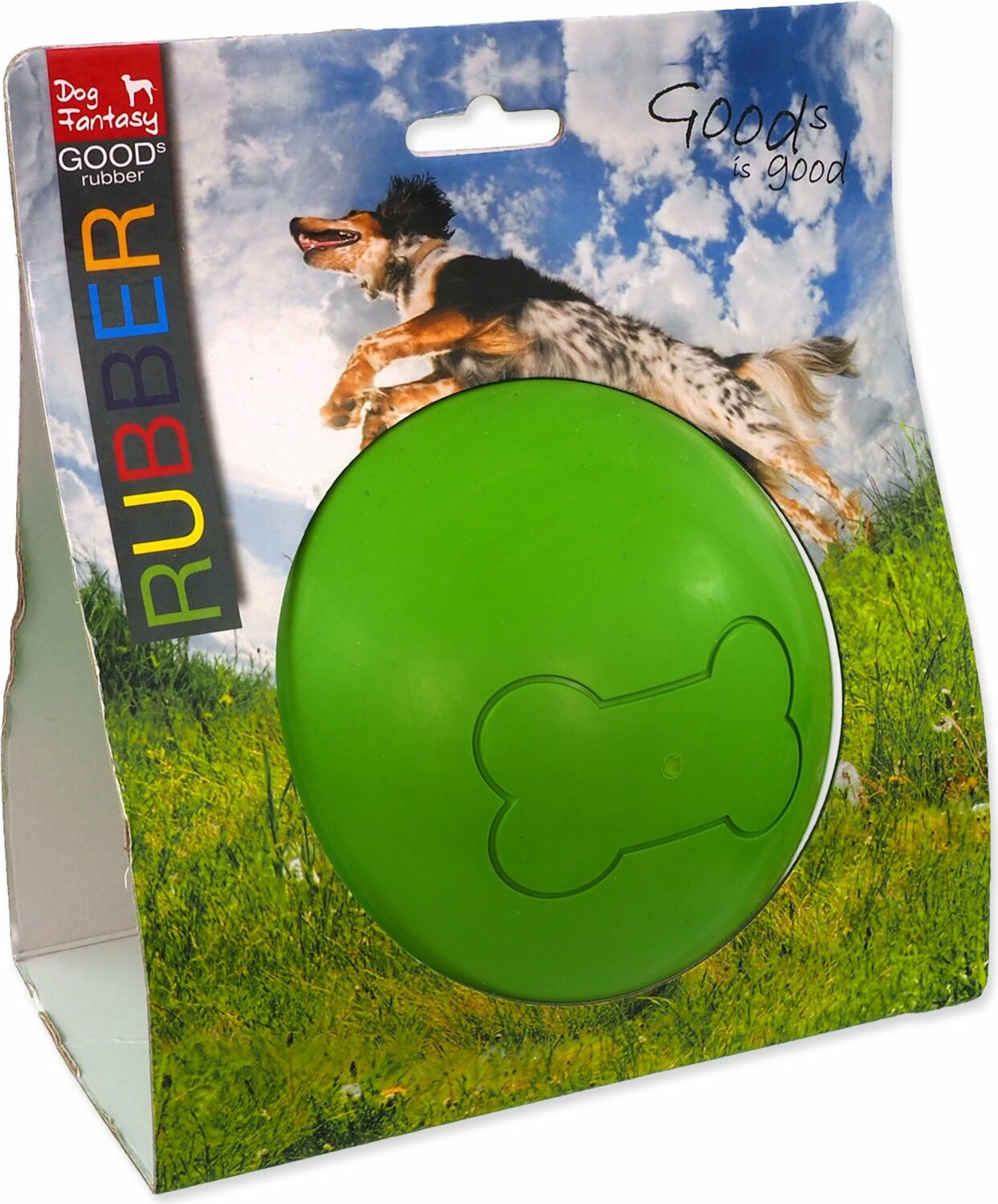 Hračka Dog Fantasy míč gumový házecí zelený 12,5cm