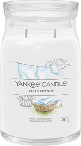 Yankee Candle, Čistá bavlna, svíčka ve skleněné dóze 567 g