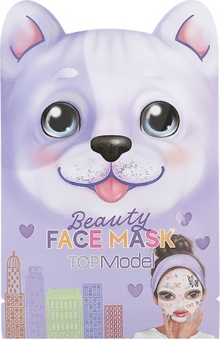 Obličejová maska Top Model, Fialová, Buldoček